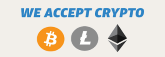 We Accept Crypto Payments: